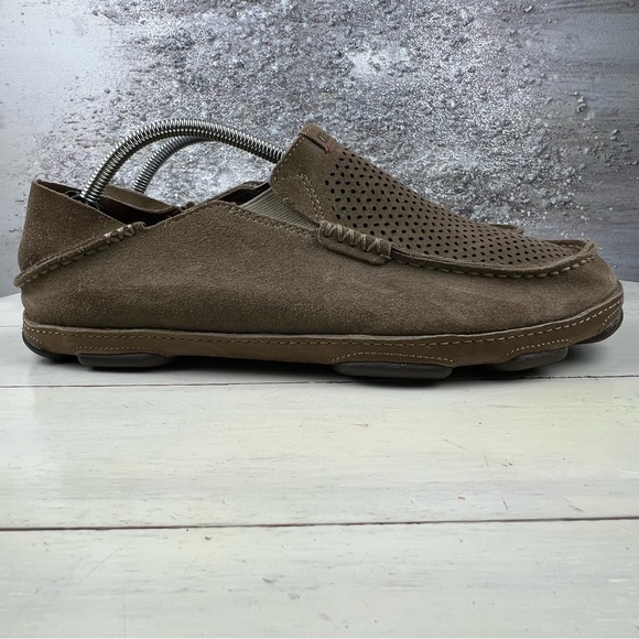 523pte OluKai Moloa Kohana Brown Loafers Slip-On Comfort Shoes 11 main image 11